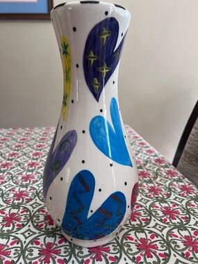 Coton Colors Originals hand painted heart vase